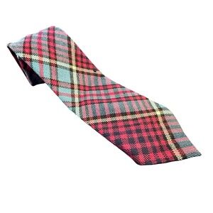 Lochcarron RCAF Tartan Tie 100% Pure New Wool Made in Scotland Blue Pink Plaid